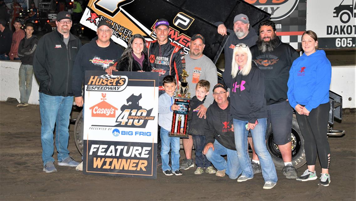 Henderson and Sandvig Find Redemption at Huset’s Speedway for First Win of the Year