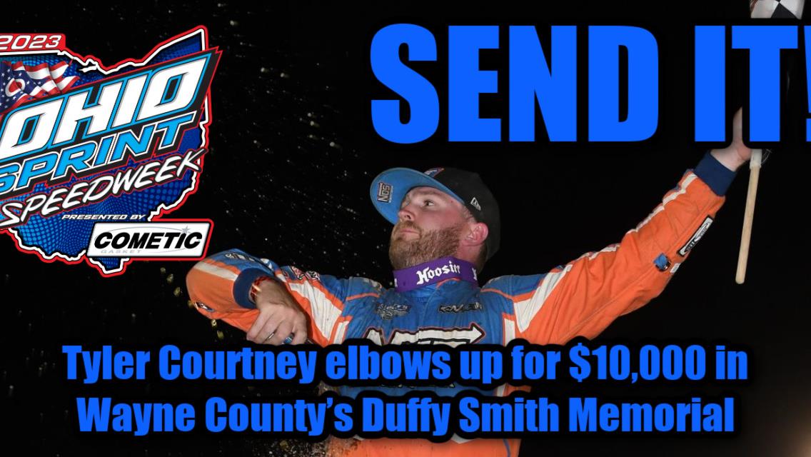Tyler Courtney elbows up for $10,000 in Wayne County’s Duffy Smith Memorial