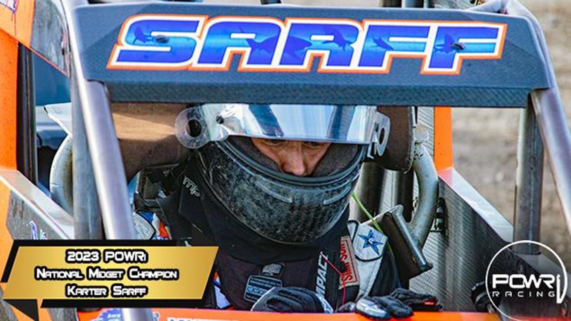 Karter Sarff Succeeds in POWRi National Midget League 2023 Season Championship