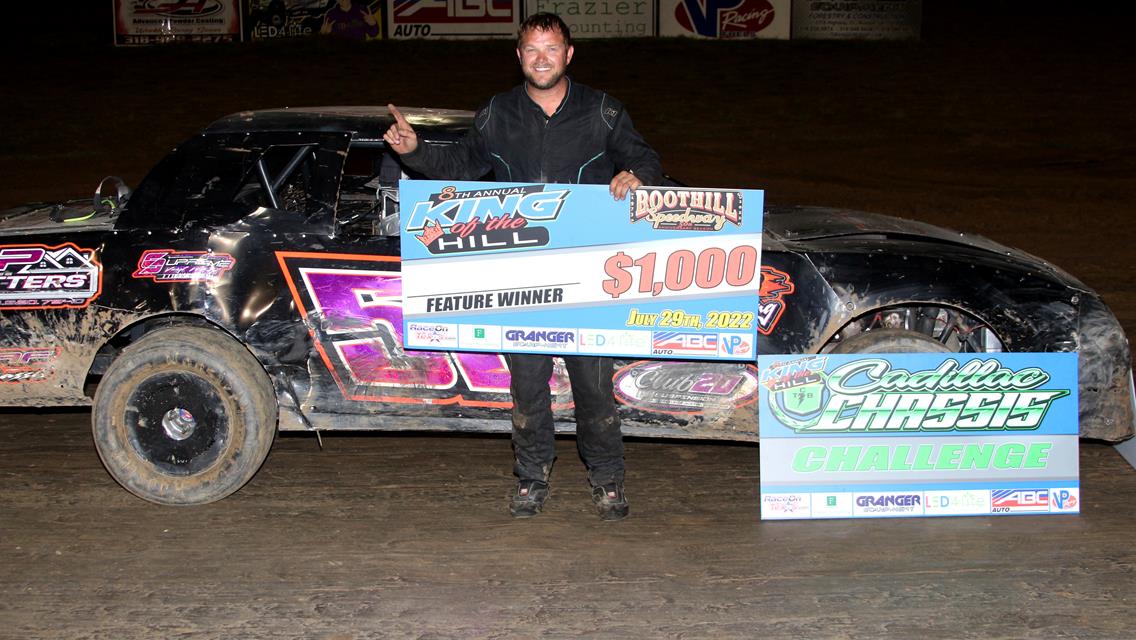 Rain Doesn&#39;t Stop King of The Hill.  Pursley and Cummings win Factory Stocks Prelims, Stuckey takes home first Crate Late Model Feature!