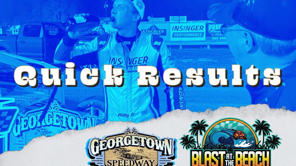 MELON 1 BLAST AT THE BEACH PRESENTED BY EARTH MOVERS LLC RESULTS SUMMARY â€“ GEORGETOWN SPEEDWAY AUGUST 24, 2021
