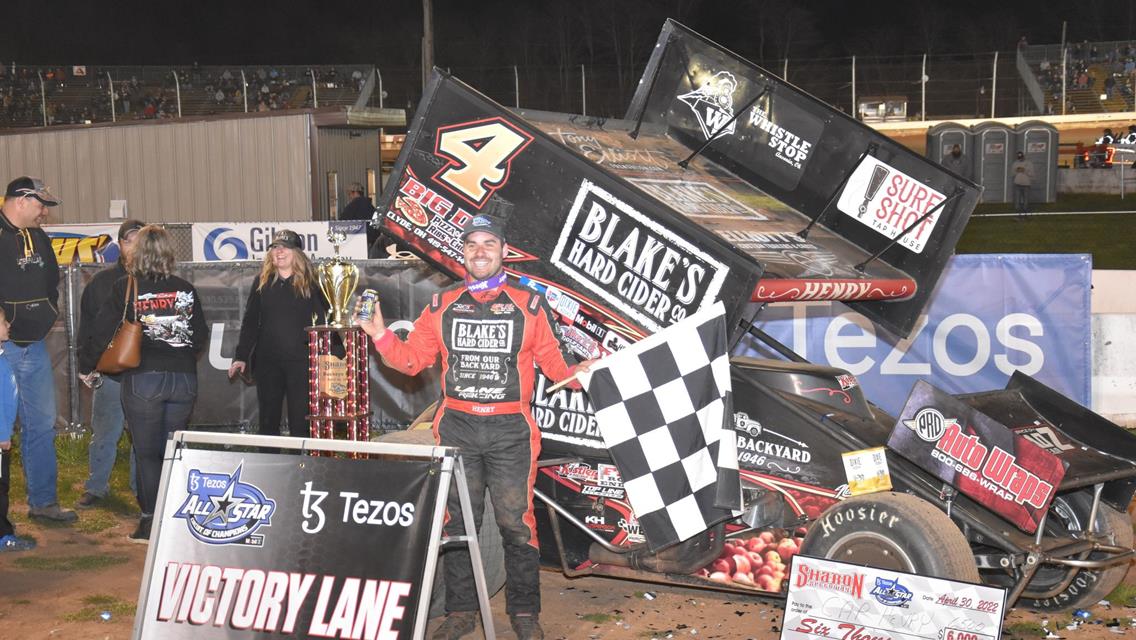 CAP HENRY EMERGES VICTORIOUS AFTER A WILD LAST 2-LAP SCRAMBLE FOR HIS 1ST ALL STAR SPRINT WIN OF 2022 IN SHARON OPENER; ECONO MODS TO JEREMY DOUBLE