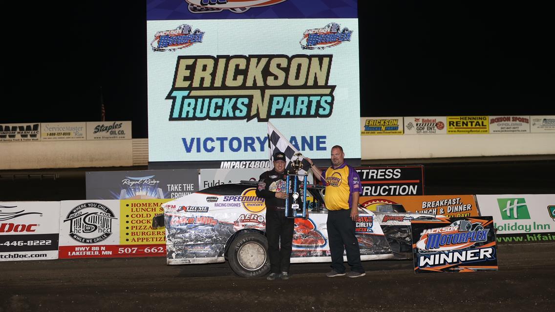 Shryock, Beckendorf, Sampson, Boumeester and Erickson Capture Victories During Bank Midwest IMCA Series Finale at Jackson Motorplex