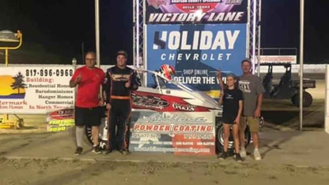 Logan Scherb Wins With ASCS Elite Non-Wing At Grayson County Speedway