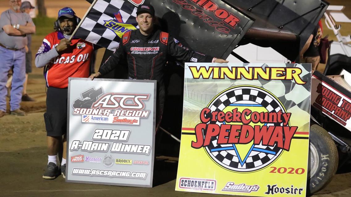 Bergman Storms To ASCS Sooner Region Victory At Creek County Speedway!