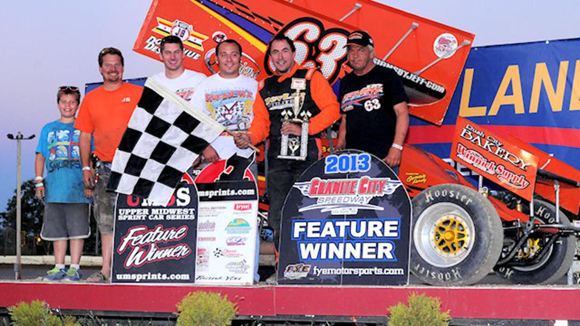 Jerry Richert, Jr. in Granite City Victory Lane 9-2-13