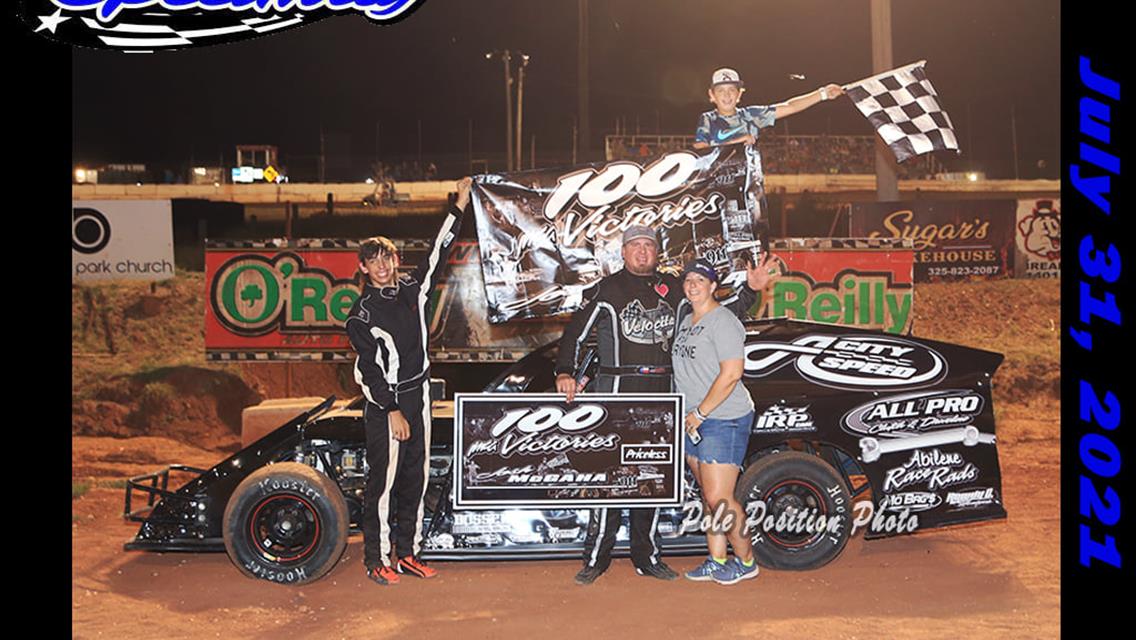 Josh McGaha takes his 100th WIN and all other winners of 7/31/21