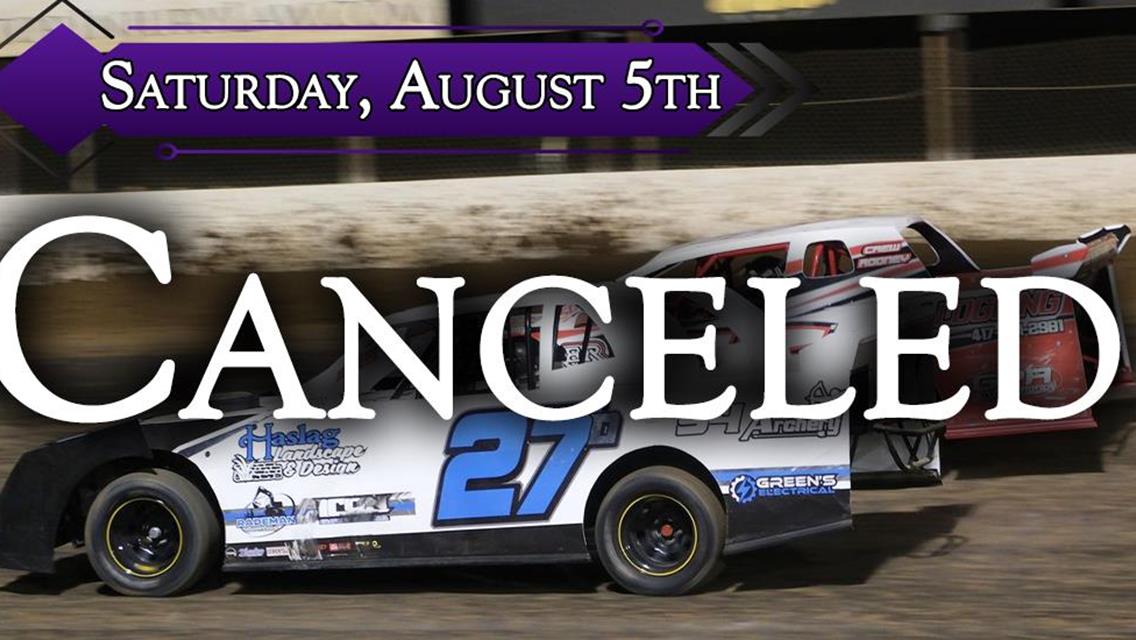 Soaking Weekly Rainfall Cancels Lake Ozark Speedways August 5th Weekly Program