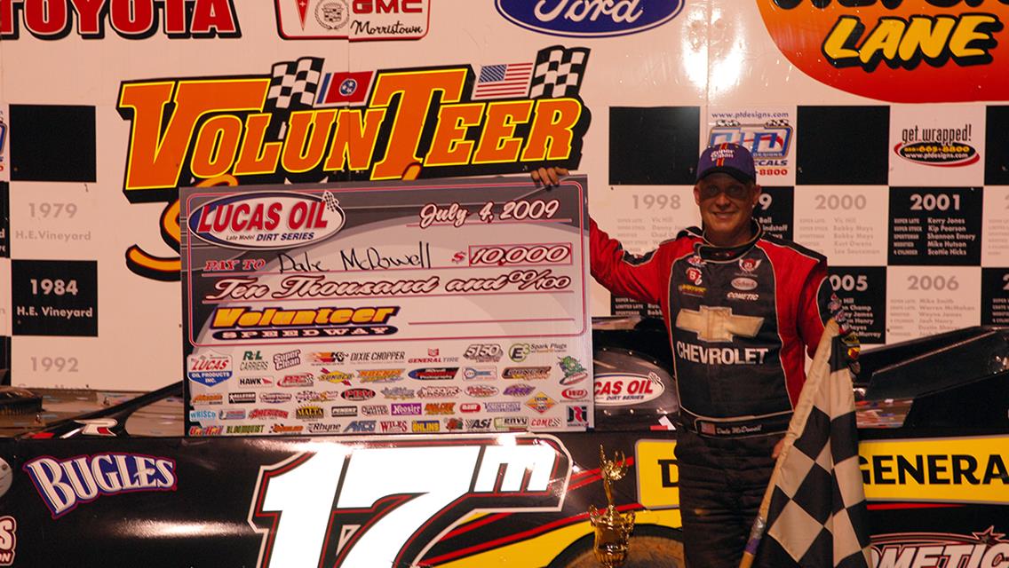 McDowell Welcomes New Sponsors in Winning Style by Taking Series Event at Volunteer Speedway