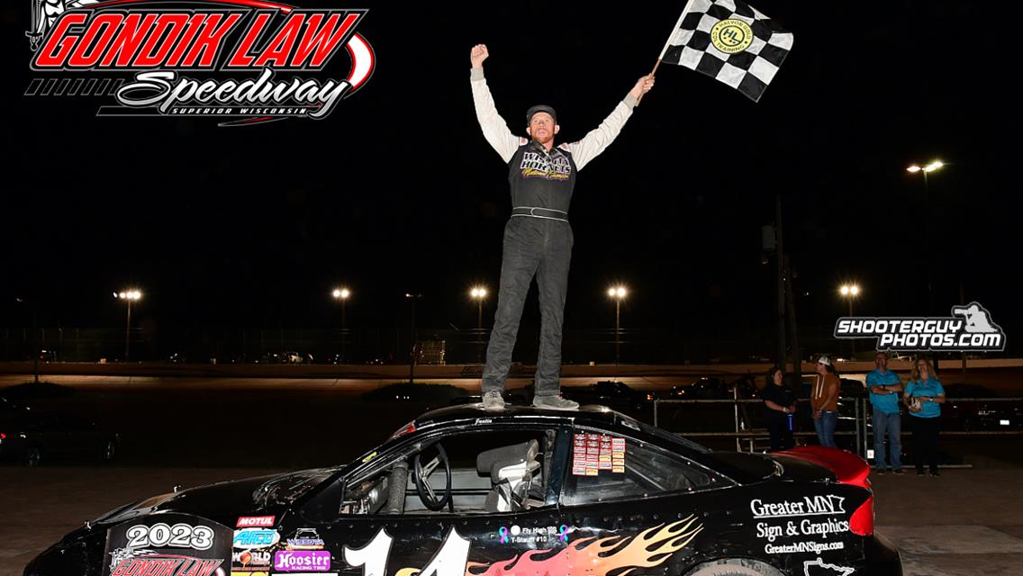 Bernick Edges Mindock for $1,100 Gondik Law Speedway Pure Stock Win