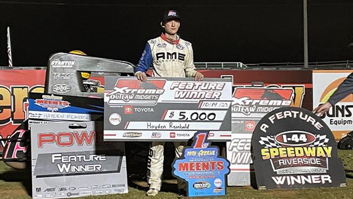 Hayden Reinbold Holds Court at I-44 Riverside Speedway with POWRi National &amp; West/Xtreme Midget Win in Meents Memorial