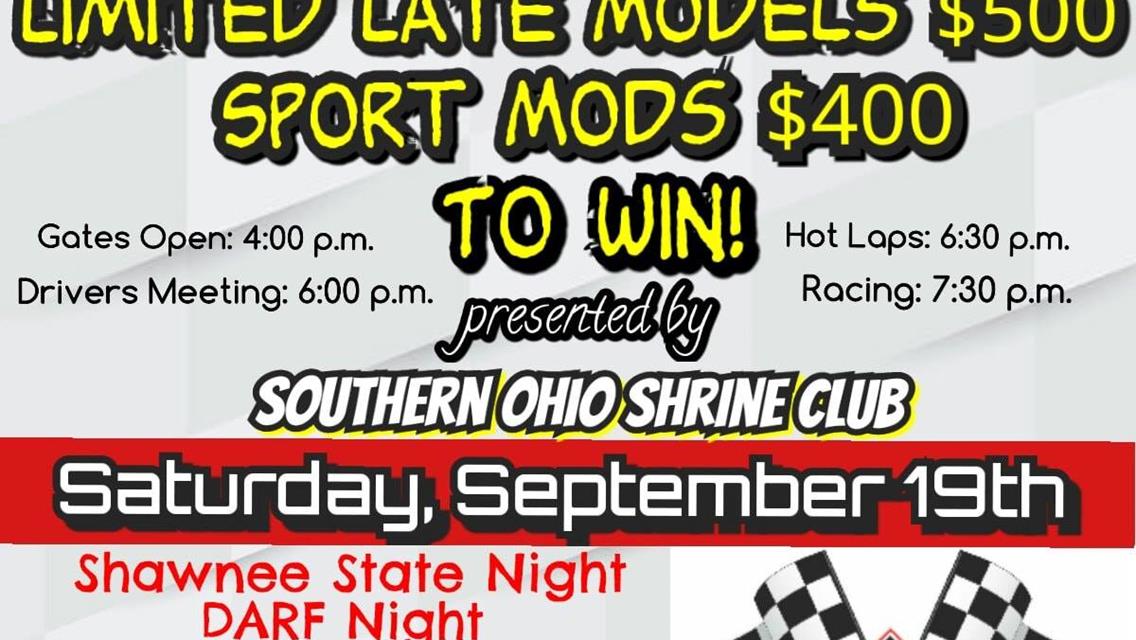PRP is RACING Saturday, September 19, 2020