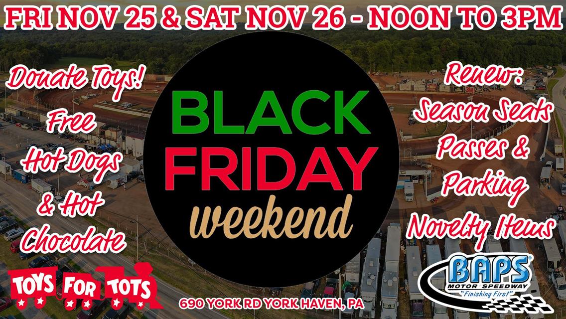 BAPS Black Friday Weekend (Nov 25 &amp; 26)
