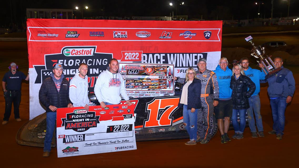 Tri-County Racetrack (Brasstown, N.C.) – Castrol FloRacing Night in America – FK Rod Ends Tar Heel 50 – October 6th, 2022. (Josh James Artwork)