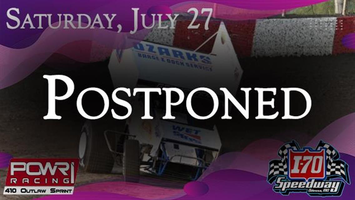 Summer Sizzle with POWRi 410 Outlaw Sprint League Postponed at I-70 Speedway