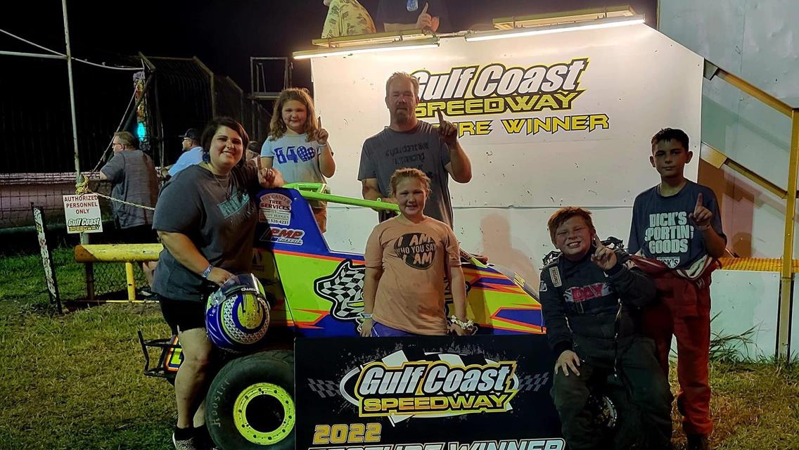Elkins, Maust, Kokes and Fulghum Top NOW600 Weekly Racing Action at Gulf Coast Speedway