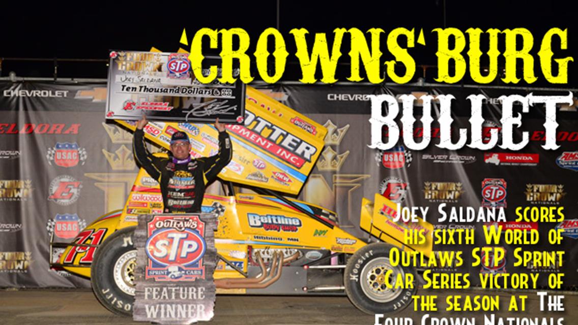 Saldana Scores Four Crown Win at Eldora Speedway
