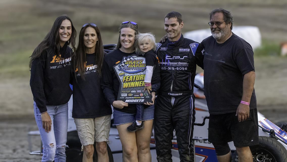 Garrett Thomas wins Northwest Focus Midget and Cory Sweatman win Hornet on Sunday