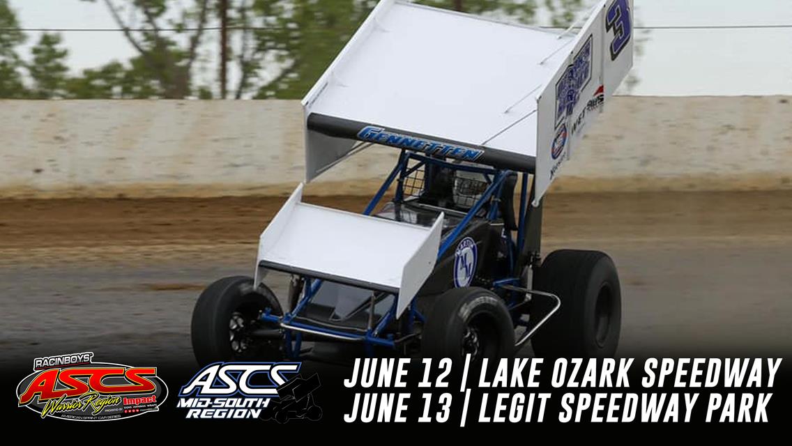 ASCS Warrior Region At Lake Ozark and Legit Speedway This Weekend