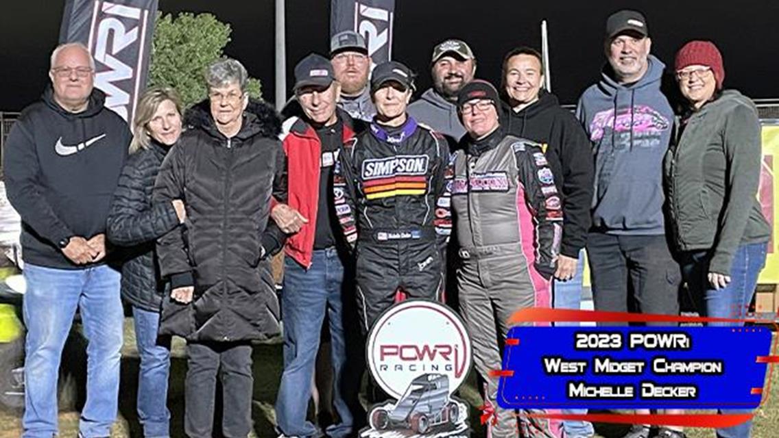 Michelle Decker Masters POWRi West Midget League 2023 Season Championship