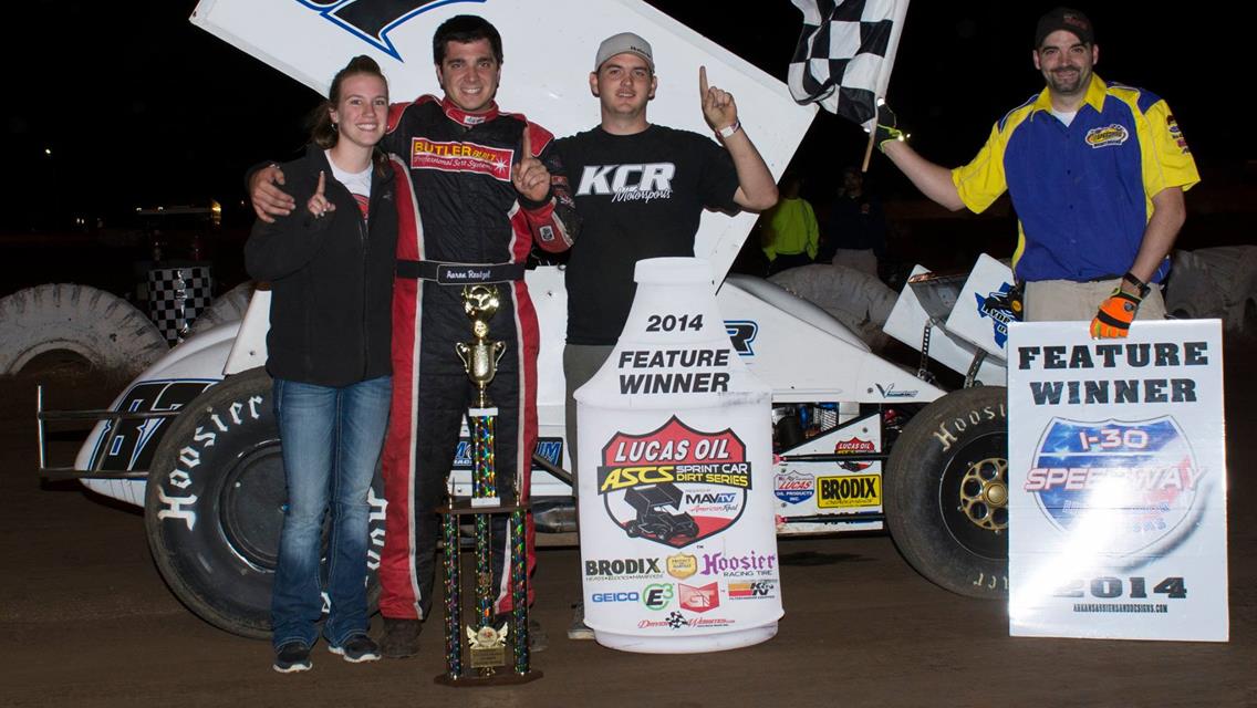 Aaron Reutzel Scores Emotional Lucas Oil ASCS Victory at I-30 Speedway