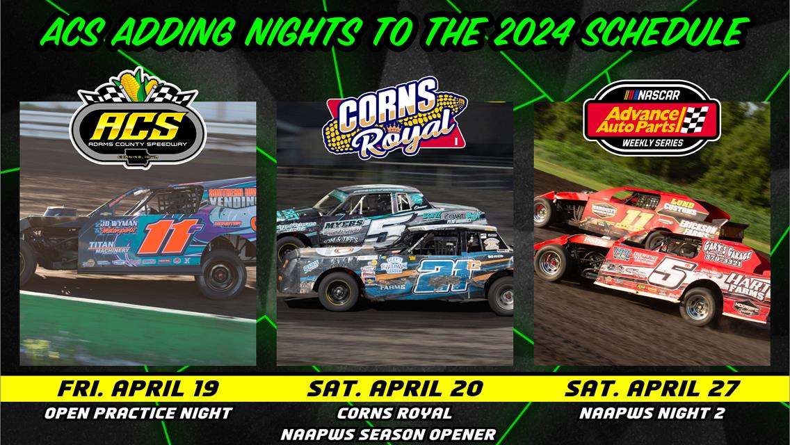 Dates Added to 2024 Season Schedule