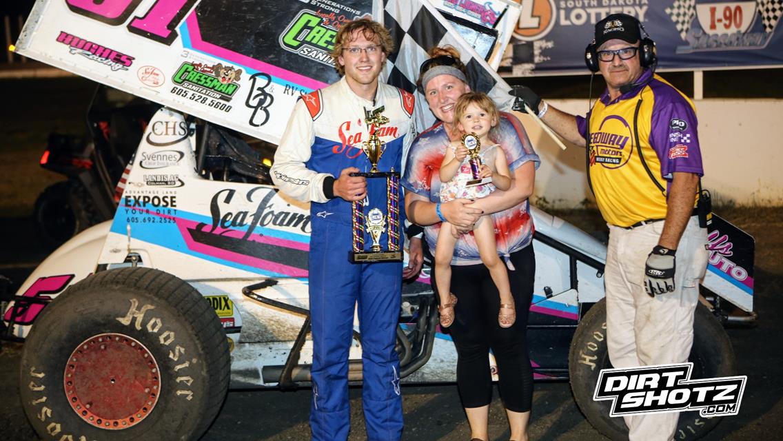 Amdahl takes 2, winning MSTS, IMCA sprints at I-90 Speedway