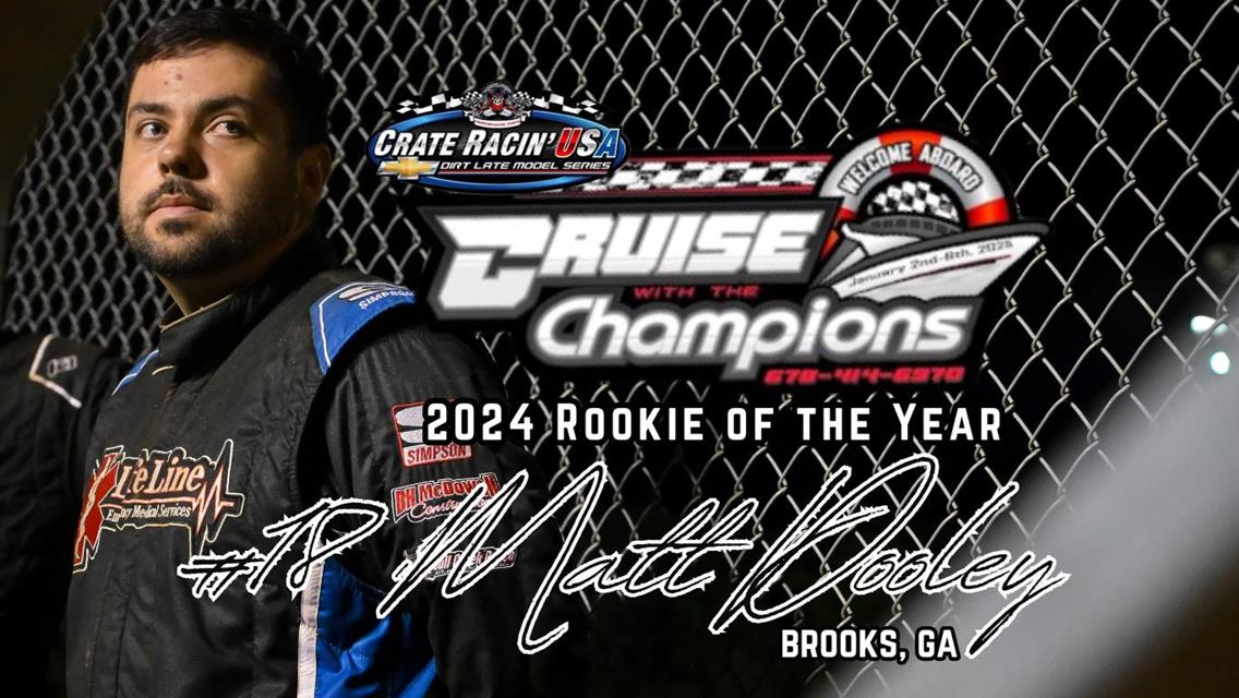 Dooley Claims Cruise with the Champion Rookie of the Year Award