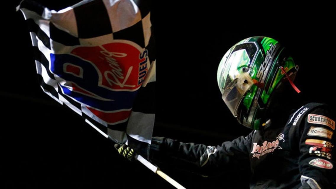 Giovanni Scelzi beats NASCAR’s Kyle Larson to win first night of the United Rentals Patriot Nationals in Charlotte