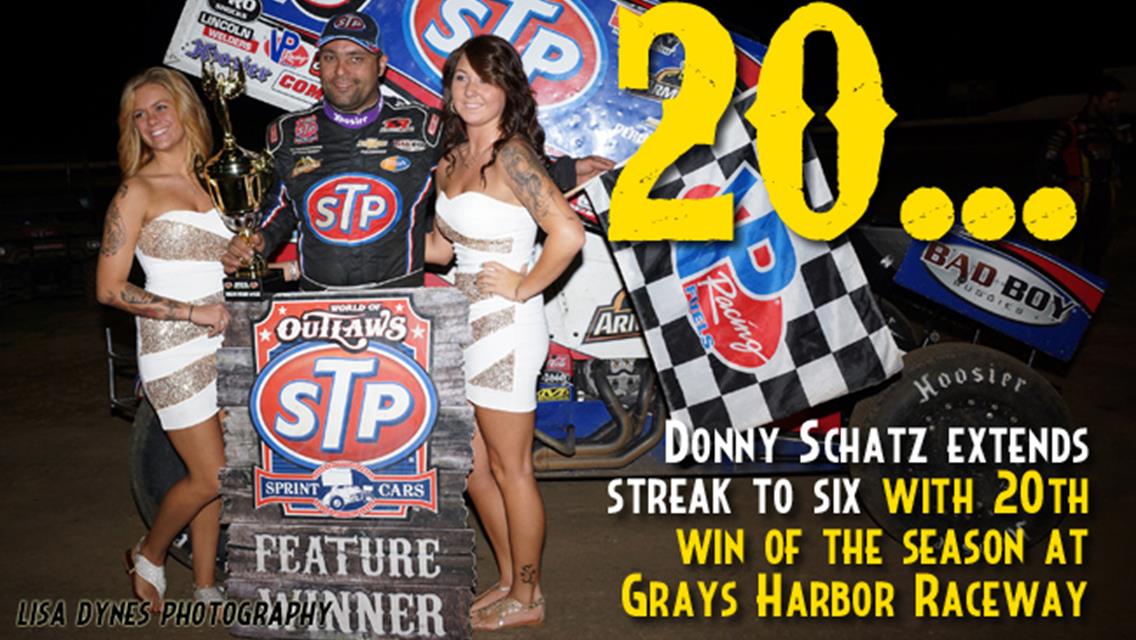 Grays Harbor Gives Schatz His 20th Win of the Season