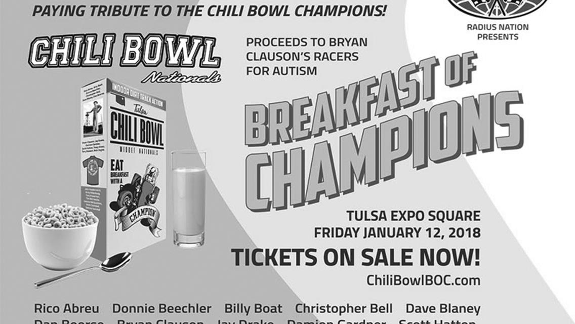 Tony Stewart, Rico Abreu and Jay Drake to join the 2018 Chili Bowl Breakfast of Champions