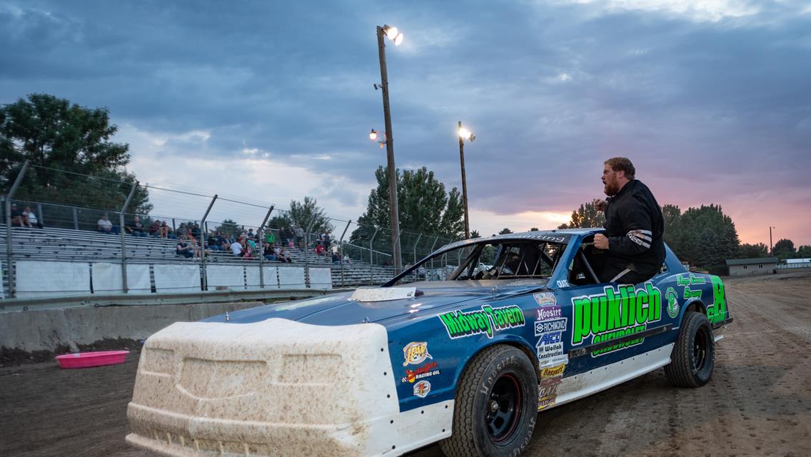 Volk Muscles His Way into Victory Lane
