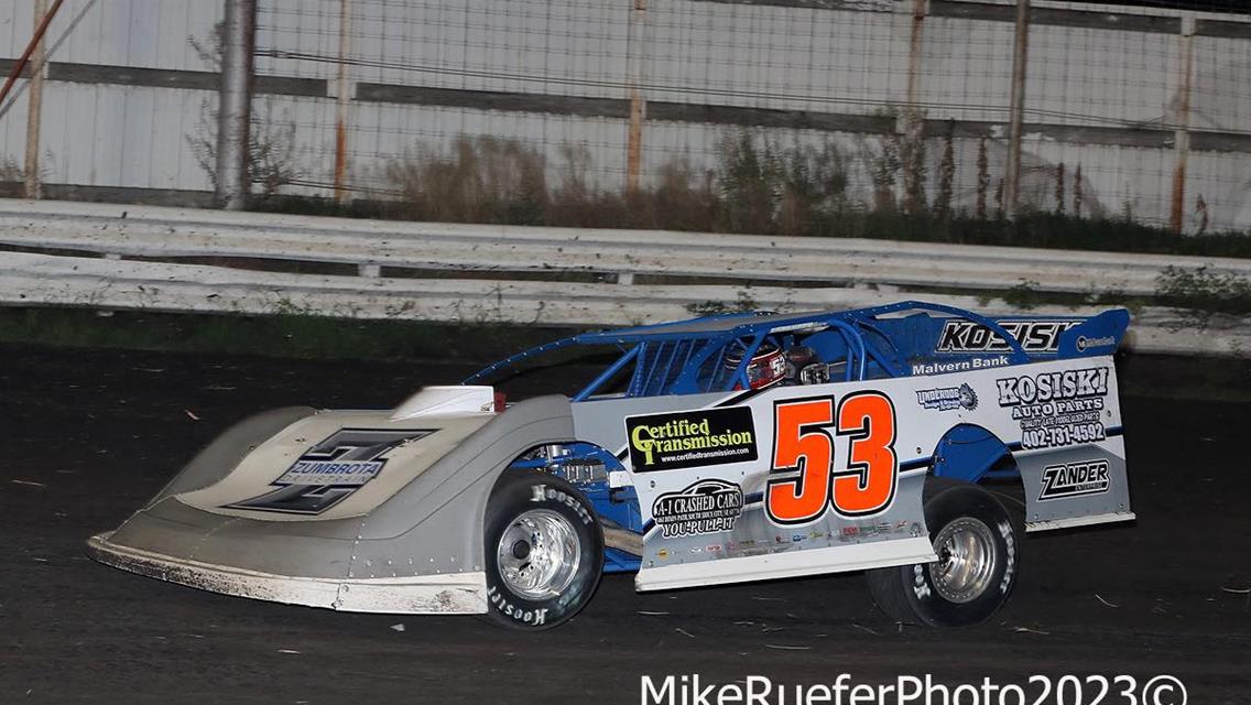 Adams County Speedway (Corning, IA) – Hoker Trucking Series – Gail &amp; Karen Hampel Memorial – July 29th, 2023. (Mike Ruefer photo)