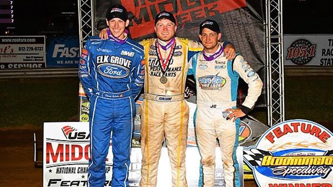 SUNSHINE RISES AGAIN; COURTNEY TAKES 2ND INDIANA MIDGET WEEK WIN IN BLOOMINGTON CMR SWEEP
