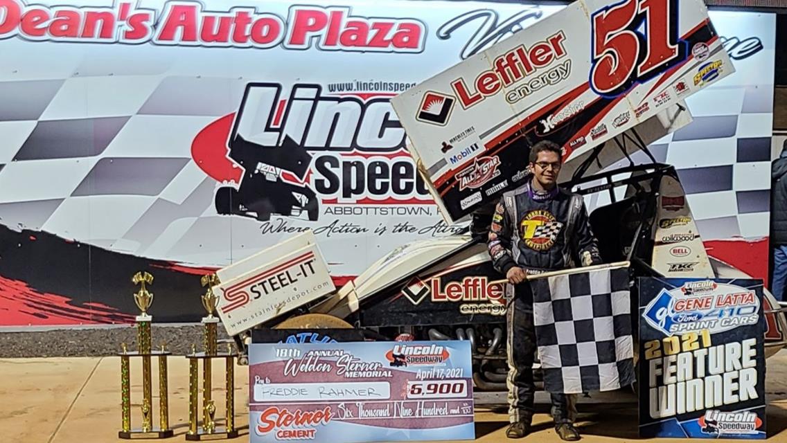 EXCITEMENT FILLED WELDON STERNER MEMORIAL GOES TO FREDDIE RAHMER; Ashley Cappetta Wires Field for Second Career Victory