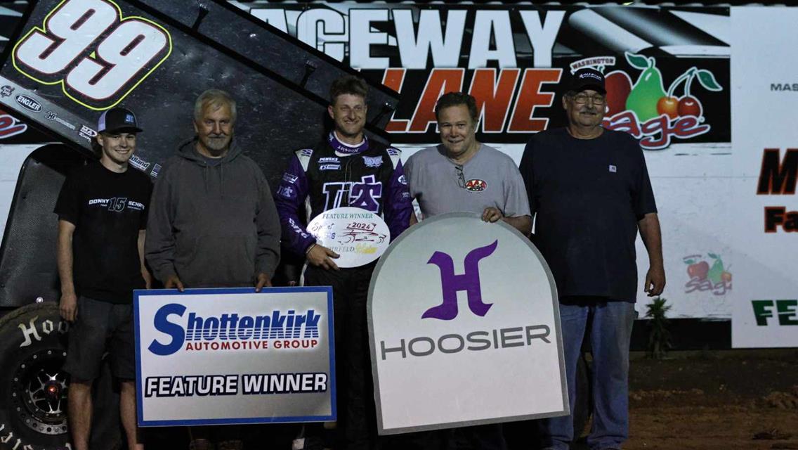 Dustin Selvage Stops Nienhiser’s Streak with Sprint Invaders at 34 Raceway!