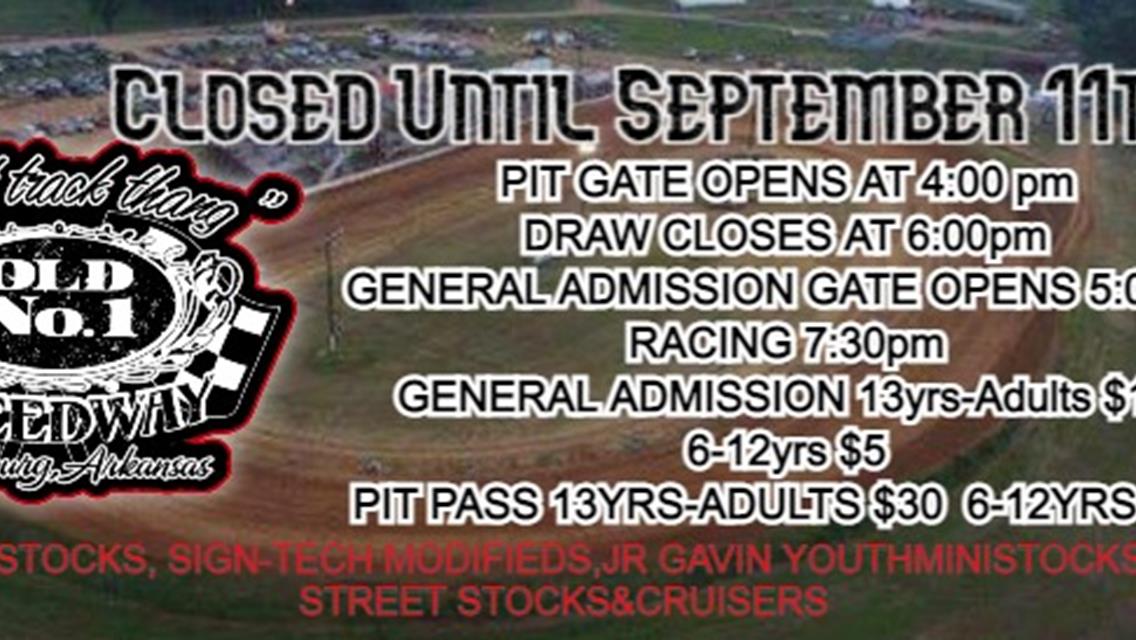 Racing Resumes on September 11