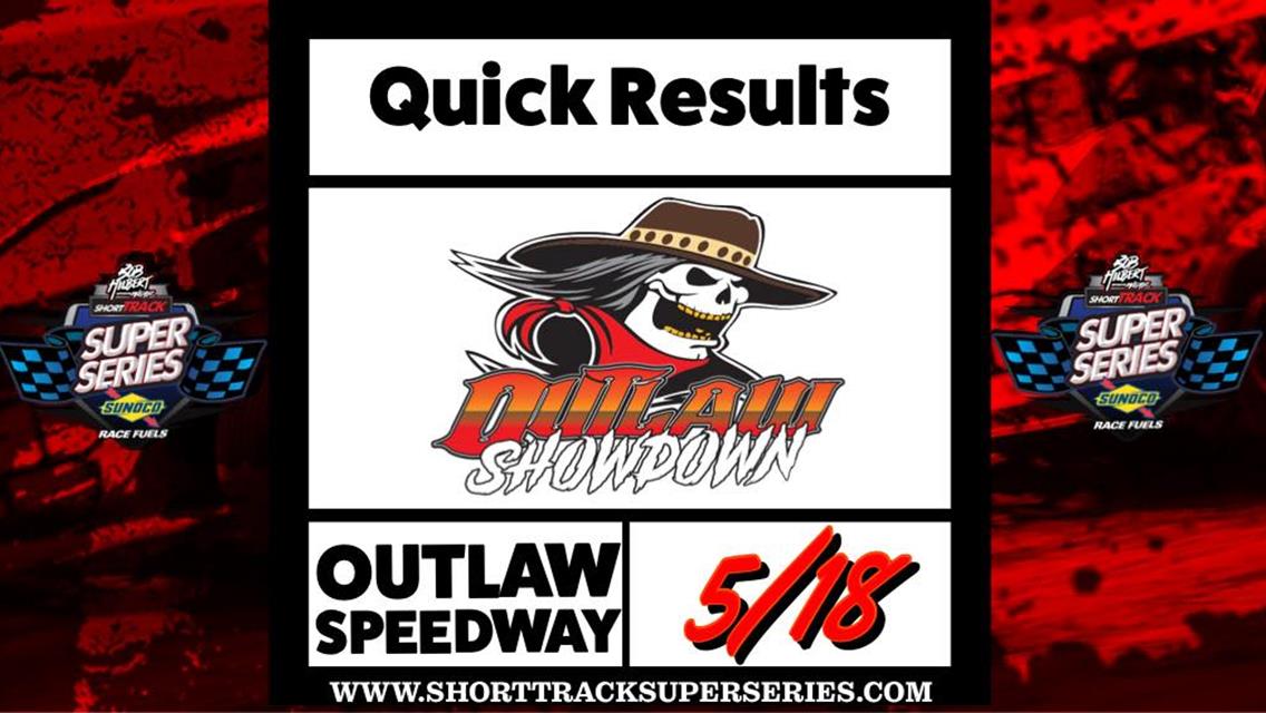 OUTLAW SHOWDOWN™ RESULTS SUMMARY OUTLAW SPEEDWAY TUESDAY, MAY 18, 2021