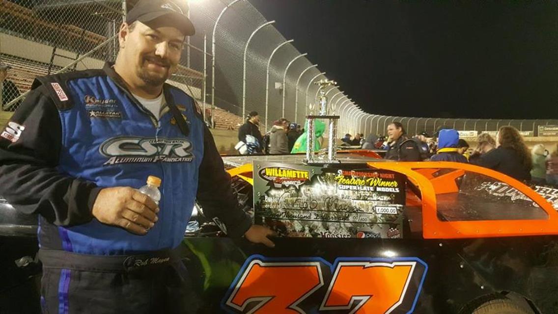 Willamette Concludes 2016 Season With Les Schwab Championship Night; Mayea, Winebarger, Deibele, T. Yeack, D. Cronk, And Corley Get Wins