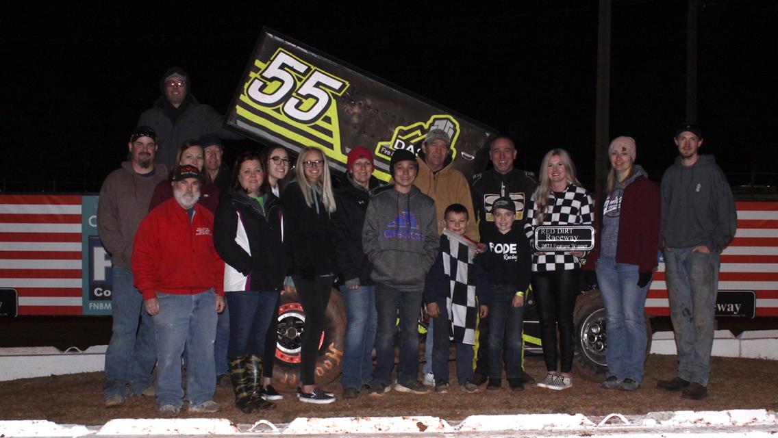 Kent regains lead just in time to claim opening night AmeriFlex / OCRS IMCA win at Red Dirt Raceway