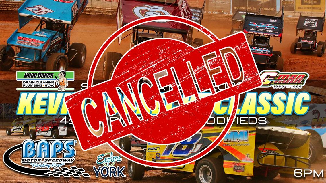 BAPS Cancels May 1 Kevin Gobrecht Classic