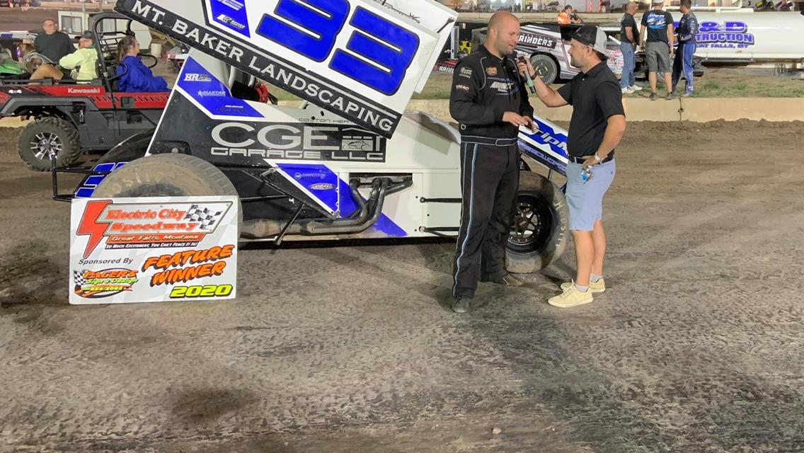 Heath Hustles to Second Straight Montana Round Up Triumph at Electric City Speedway