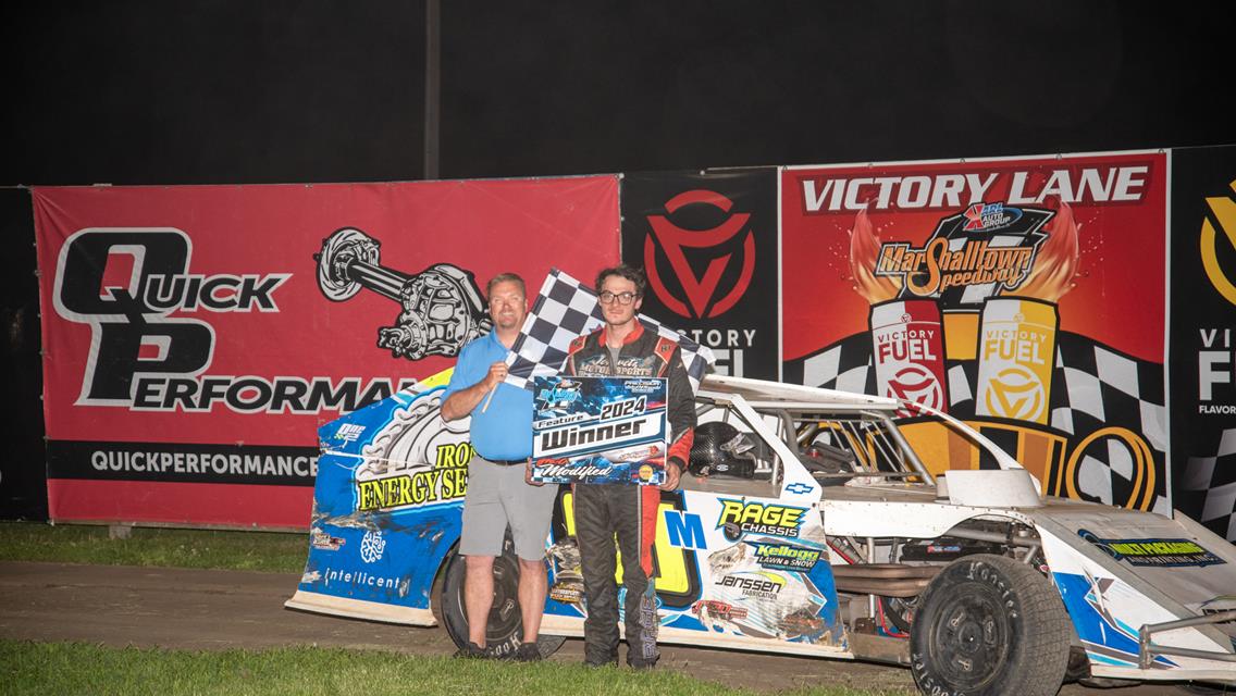 Corn Takes first Iowa win, Janssen, Olson, Knutson, George, and Williams also see checkers