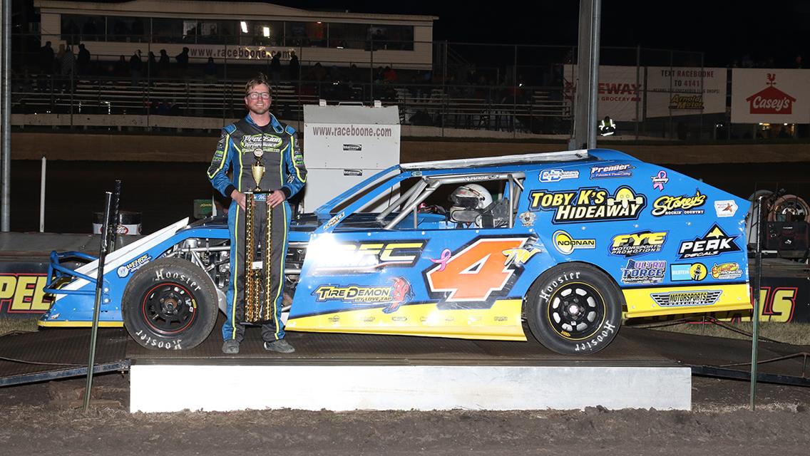Lady racer Kuehl scores cool victory at Boone Speedway Frostbuster