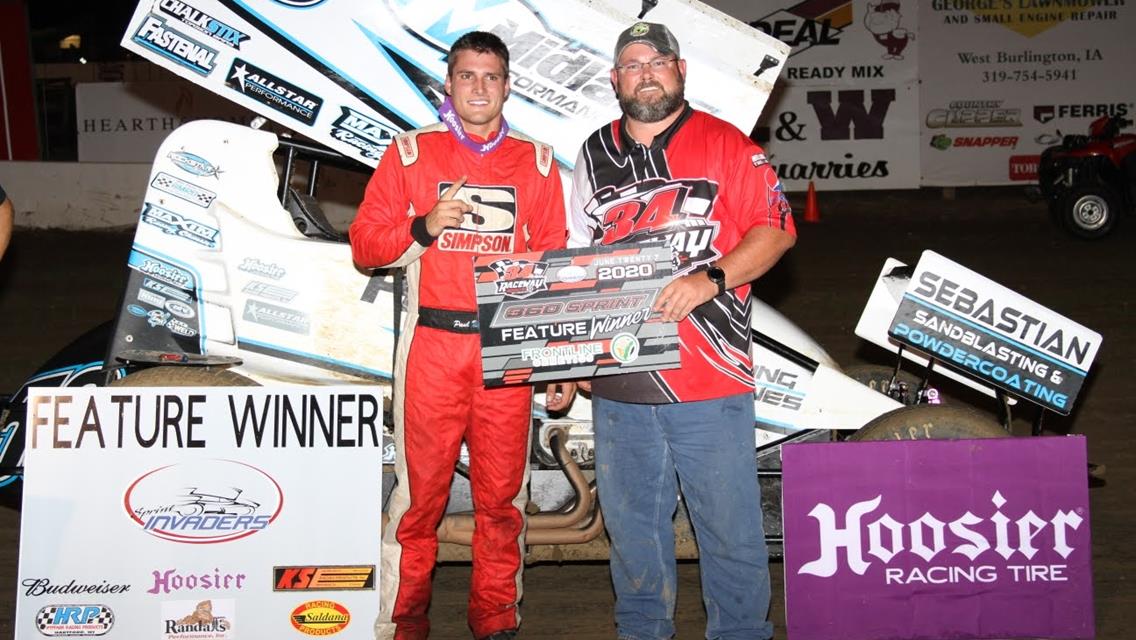 Paul Nienhiser Breaks Through with Sprint Invaders Win at 34 Raceway