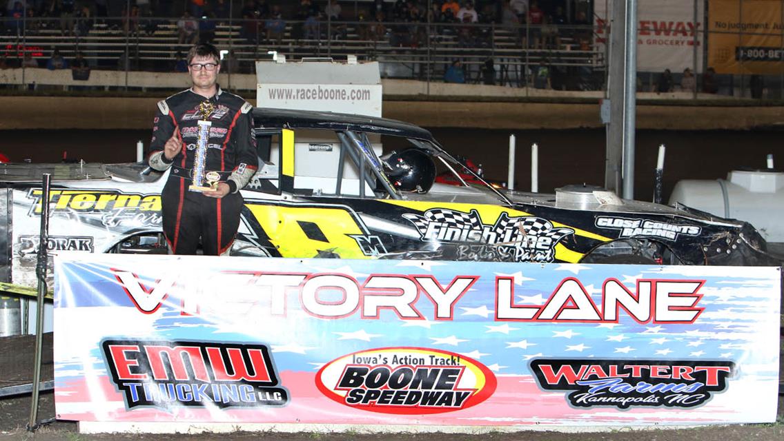 Pierce Dominates Hawkeye 50 at Boone Speedway