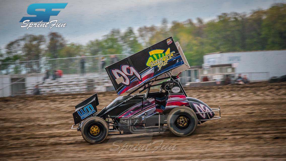 Adams Posts Career-Best Sprint Car Result at Fremont Speedway