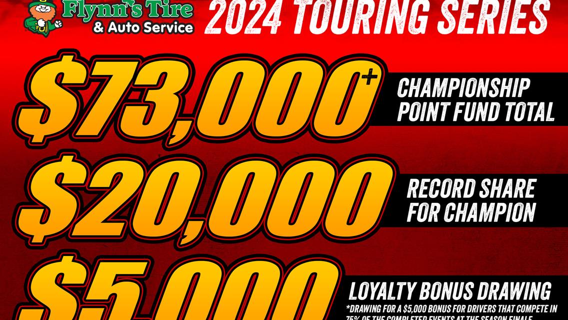 RECORD $20,000 EARMARKED FOR 2024 HOVIS RUSH LATE MODEL FLYNN&#39;S TIRE TOUR CHAMPION AS OVER $73,000 UP FOR GRABS IN POINTS FUND MONIES INCLUDING $5,000