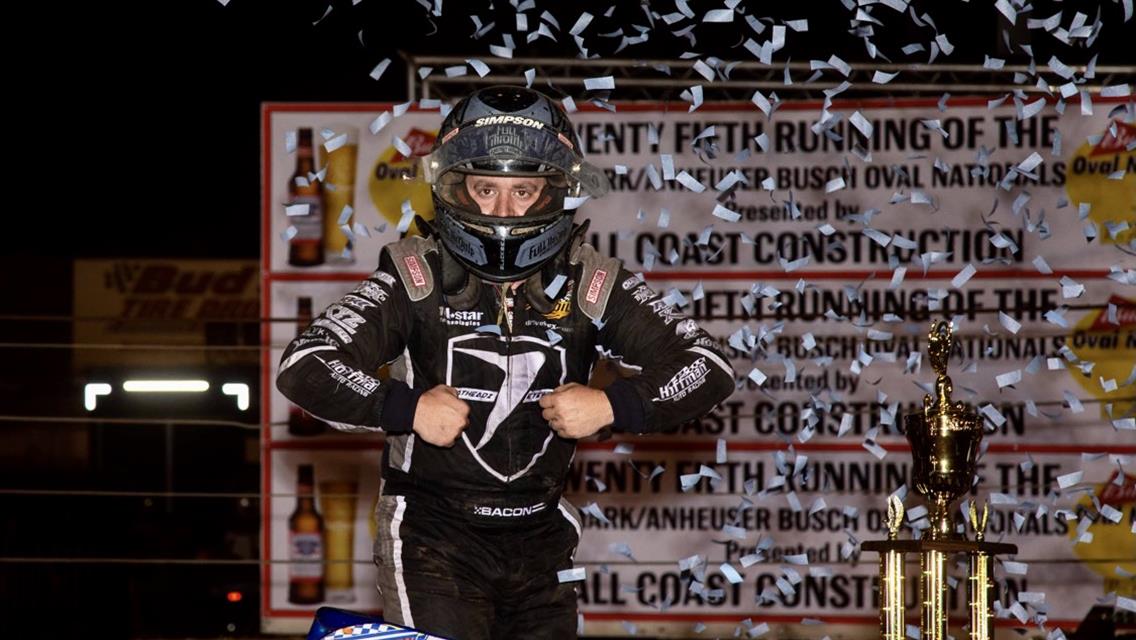 BACON FINDS LAST LAP OVALS FORTUNE