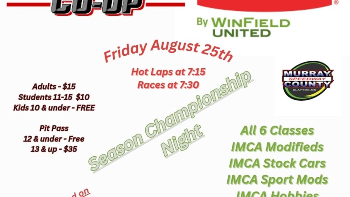 Championship Night at the Murray County Speedway